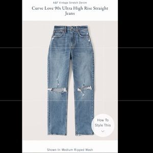 Curve Love 90’s Ultra High Rise Straight Jeans